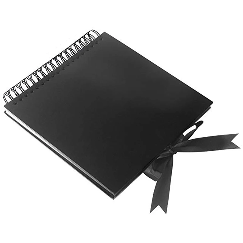 40 шт./80 страниц черный бумажный Альбом Свадебный Гость книга Diy юбилей