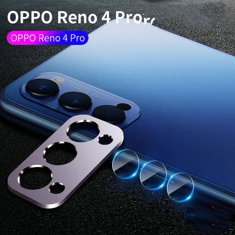 2020 Защитное стекло для камеры OPPO Reno4 pro закаленное металлическое защитное кольцо