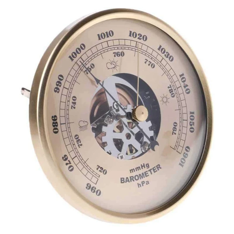 

Wall Mounted Barometer Perspective Round Dial Air Weather Station mmHg/HPa 108mm