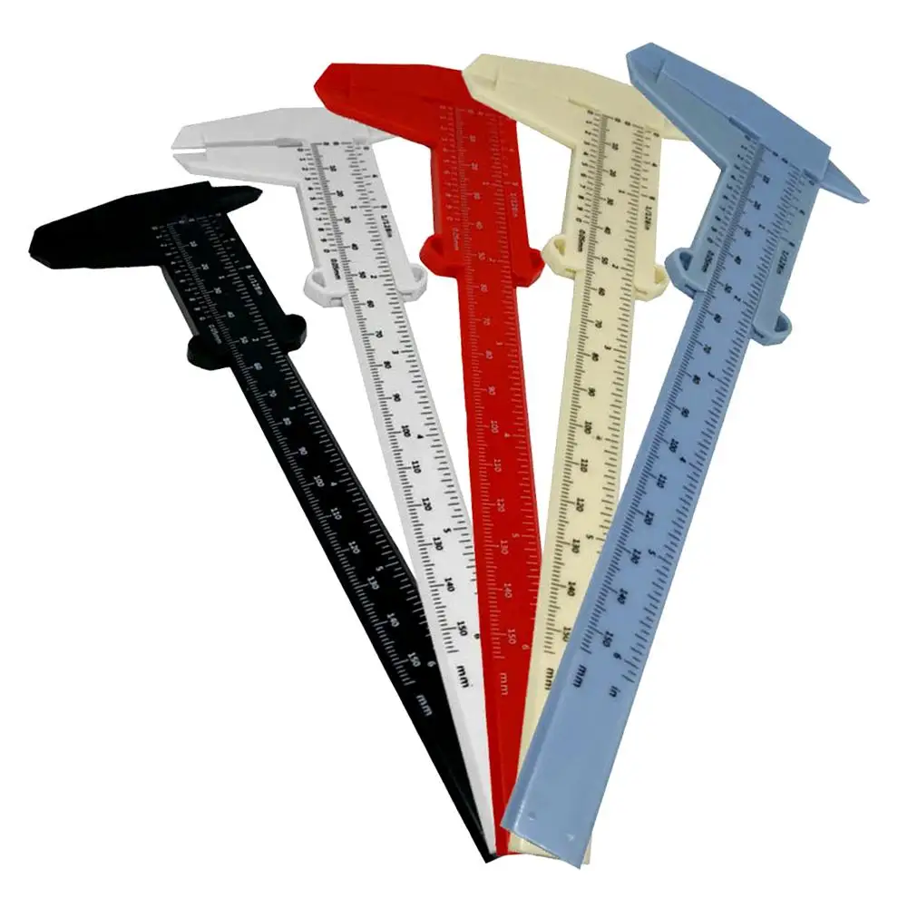 

0-150mm Double Scales Plastic DIY Paper Wood Craft Caliper Measurement Tool