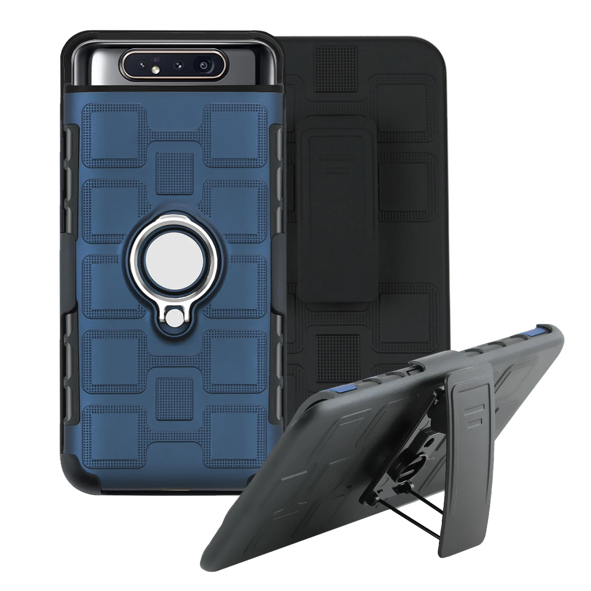 Чехол кобура с металлическим кольцом для Samsung A80 автомобильный магнитный