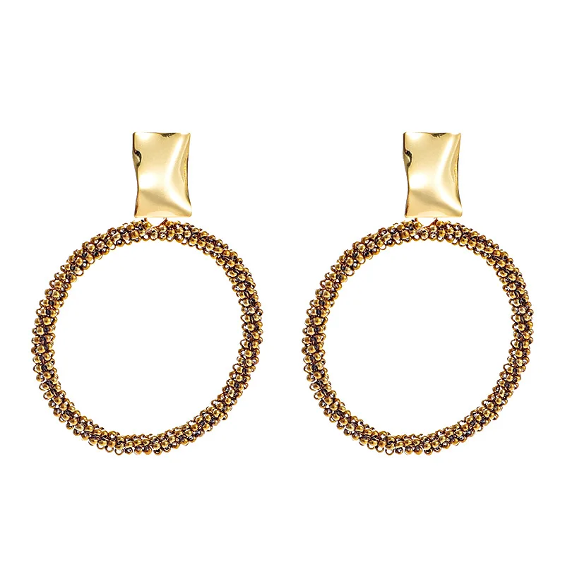 

Sindlan 1Pair Vintage Gold Color Pendant Earrings for Women Simple Geometric Female Boho Fashion Jewelry Pendientes Mujer Aretes
