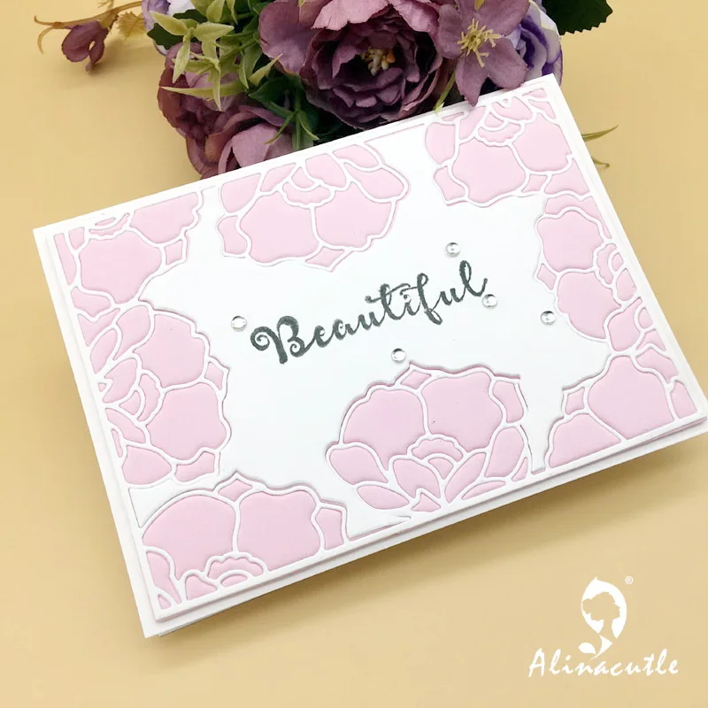 Штампованная металлическая резка розами край прямоугольник Alinacraft Скрапбукинг