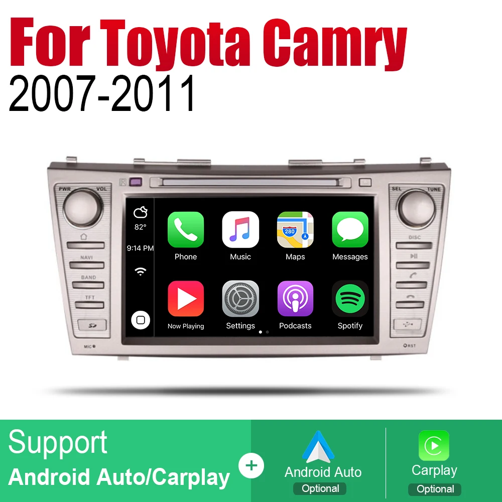 Автомагнитола для Toyota Camry 2007 2008 2009 2010 2011 Android 2 Din DVD мультимедийный плеер GPS