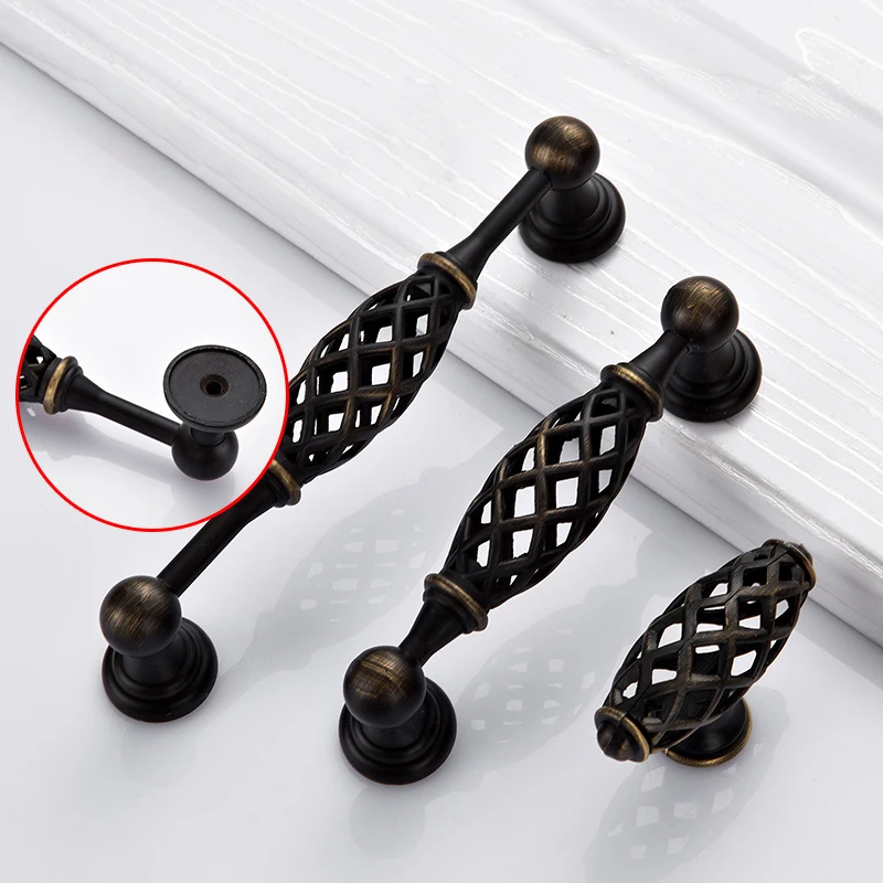 4 шт. птичья клетка ручка для мебели и ручки кухонных шкафов винтажная шкафа