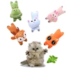 Новые товары для домашних животных, плюшевые игрушки для кошек С Кошачьей Мятой, милая мягкая игрушка в форме животного, забавная интерактивная игрушка для жевания зубов, Аксессуары для кошек