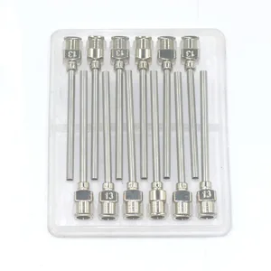 1,5 Дюймовый Серебряный 13Ga, Дозирующий клей из нержавеющей стали, стандартная упаковка из 12 шт.