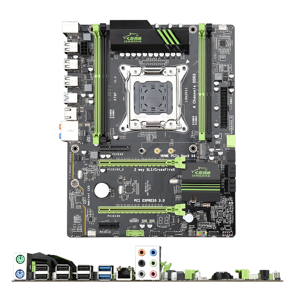 JINGSHA X79 набор материнских плат с Ксеон E5 1650 V2 LGA 2011 поддержка DDR3 память ECC REG X79P блок