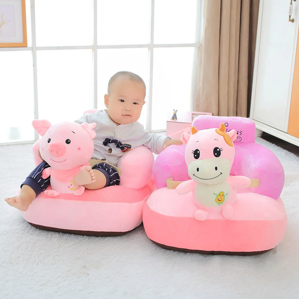 

Kid Baby Sofa Cover Support Seat Feeding Chair Cushion Cartoon Chair No Filling Plush Chair Comfort Washable Animal Sofa
