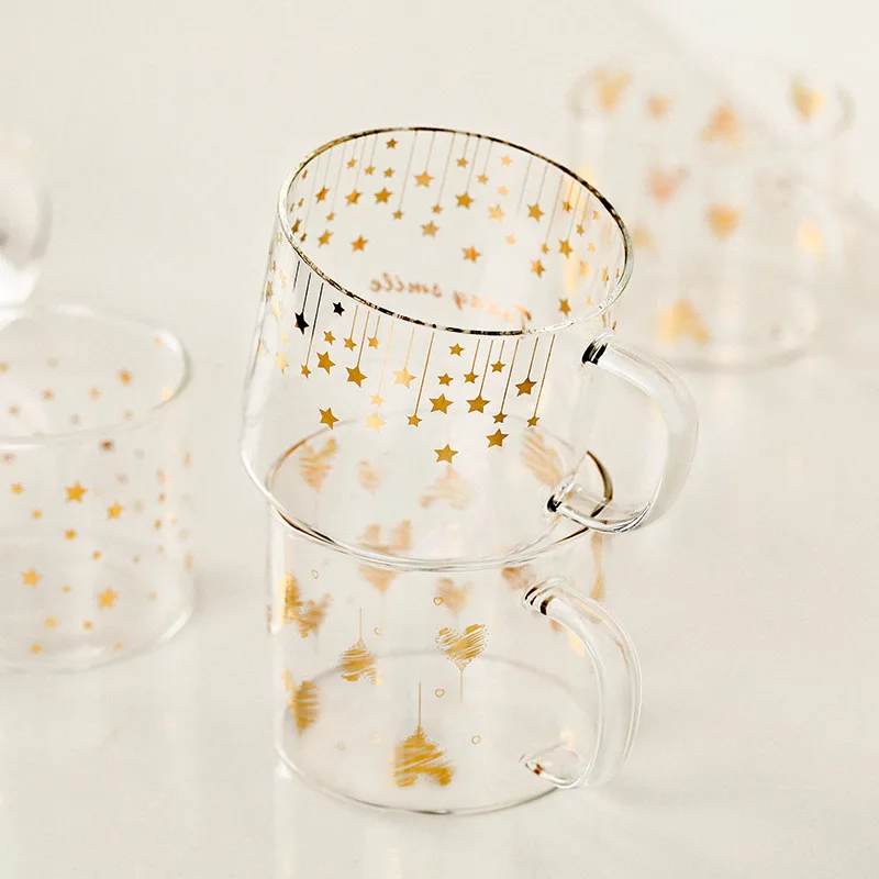 Стеклянная кофейная кружка с ручкой креативная стеклянная в форме сердца