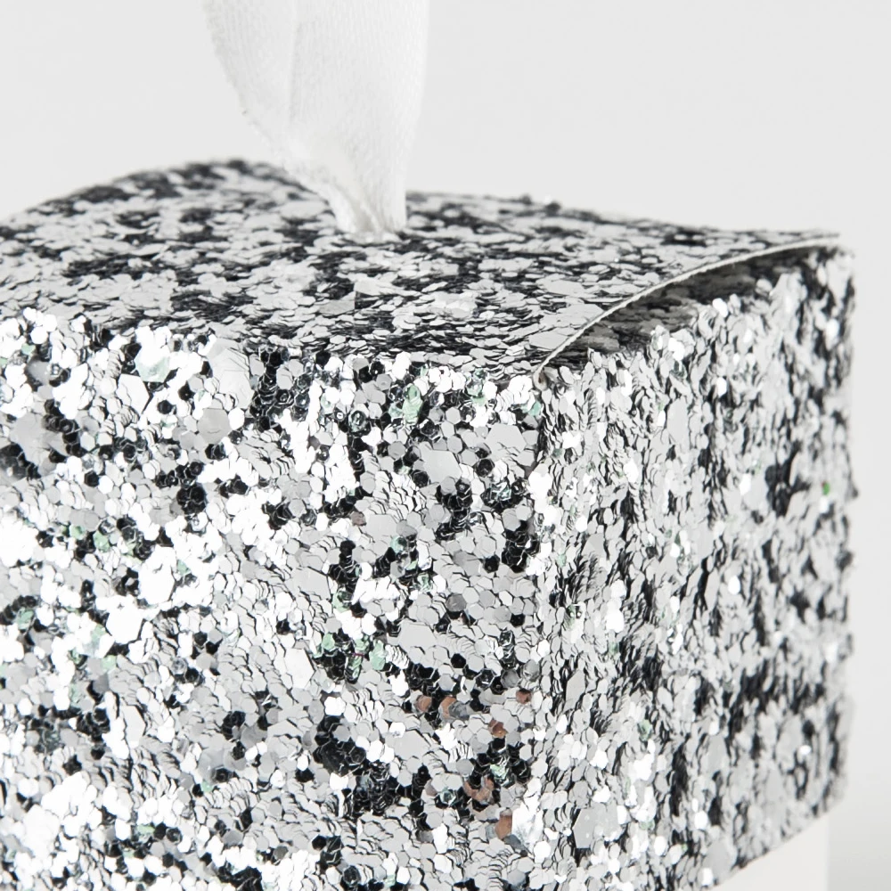 20 шт блестящая бумажная коробка золото/серебро Bling Подарочная коробка для детского дня рождения коробочка для конфет на вечеринку Сладкие шоколадные коробки