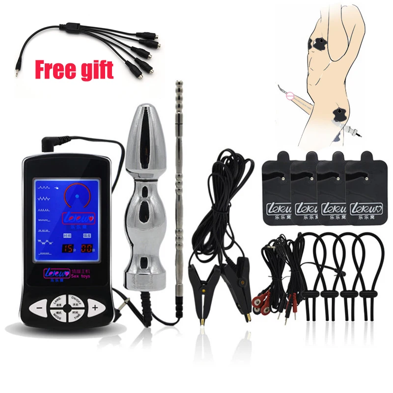 Анальная пробка электро шок для пениса кольца на член массажная подушка зажимы