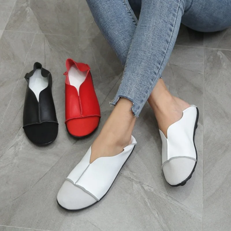

Single Shoes Women 2021 New Women's Round Toe Flat Shoes European and American Large Size Casual Women's Shoes