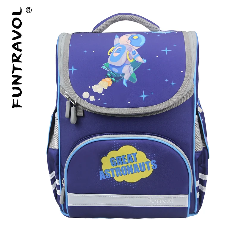 

School Bags for Kids with Reflective Strips Large Capacity Waterproof Preschool Backpacks Protecting Spine Bookbag