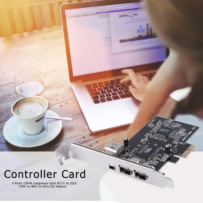 3 порта 1394A Плата расширения PCI E к IEEE 1394 1x 4Pin 2x 6Pin DV адаптер компьютерные компоненты