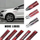 2 шт., 3D металлические наклейки на боковые крылья автомобиля VW Volkswagen Tiguan R Golf 4 5 6 7 T4 T5 Sharan 7N Passat Polo