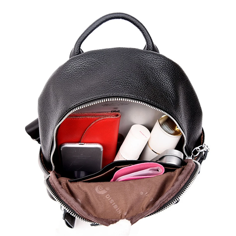 Женский кожаный рюкзак LONOOLISA 2019 на молнии женская сумка через плечо женский