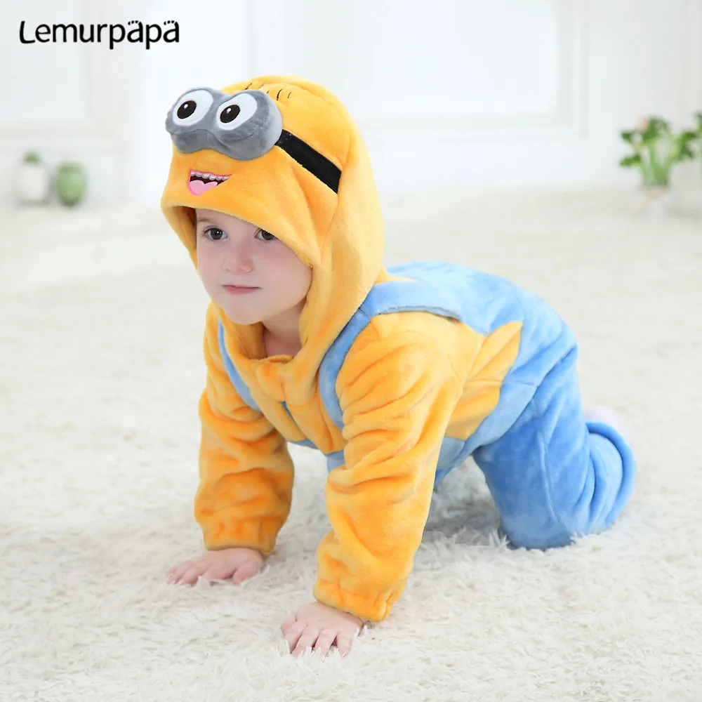 Kigurumis Одежда для новорожденных комбинезоны мальчиков и девочек малышей