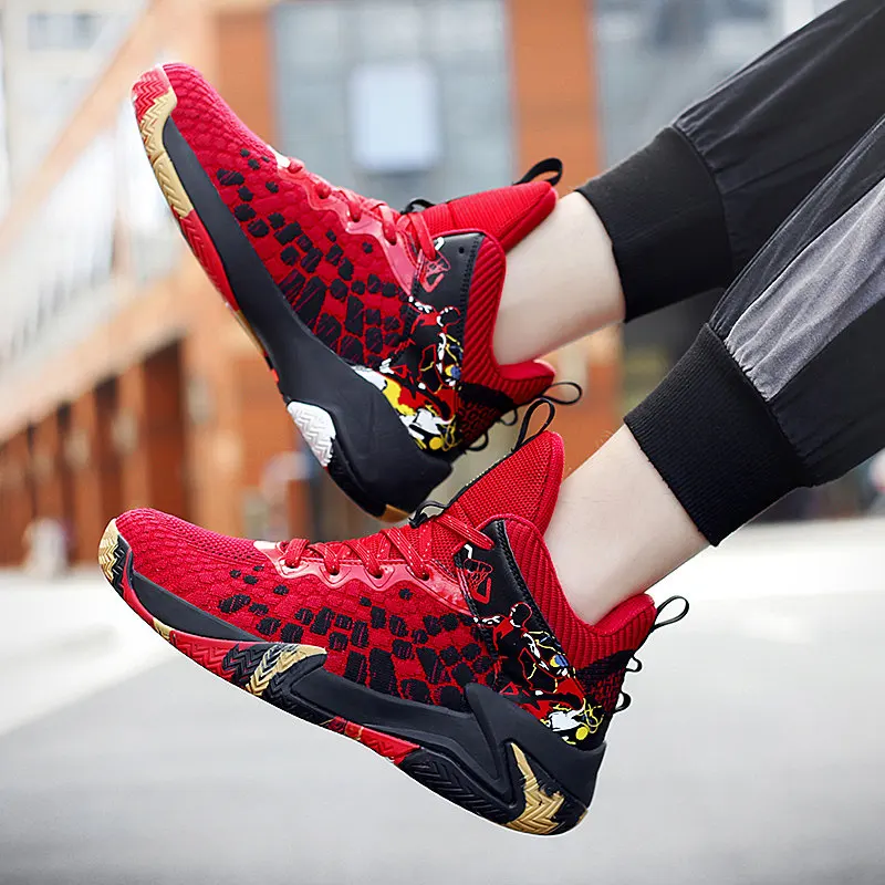 High quality Weaving Training Basketball Shoes Men Anti-slip Rubber Sole Sports Man Sneakers Fashion Outdoor Streetball Shoes