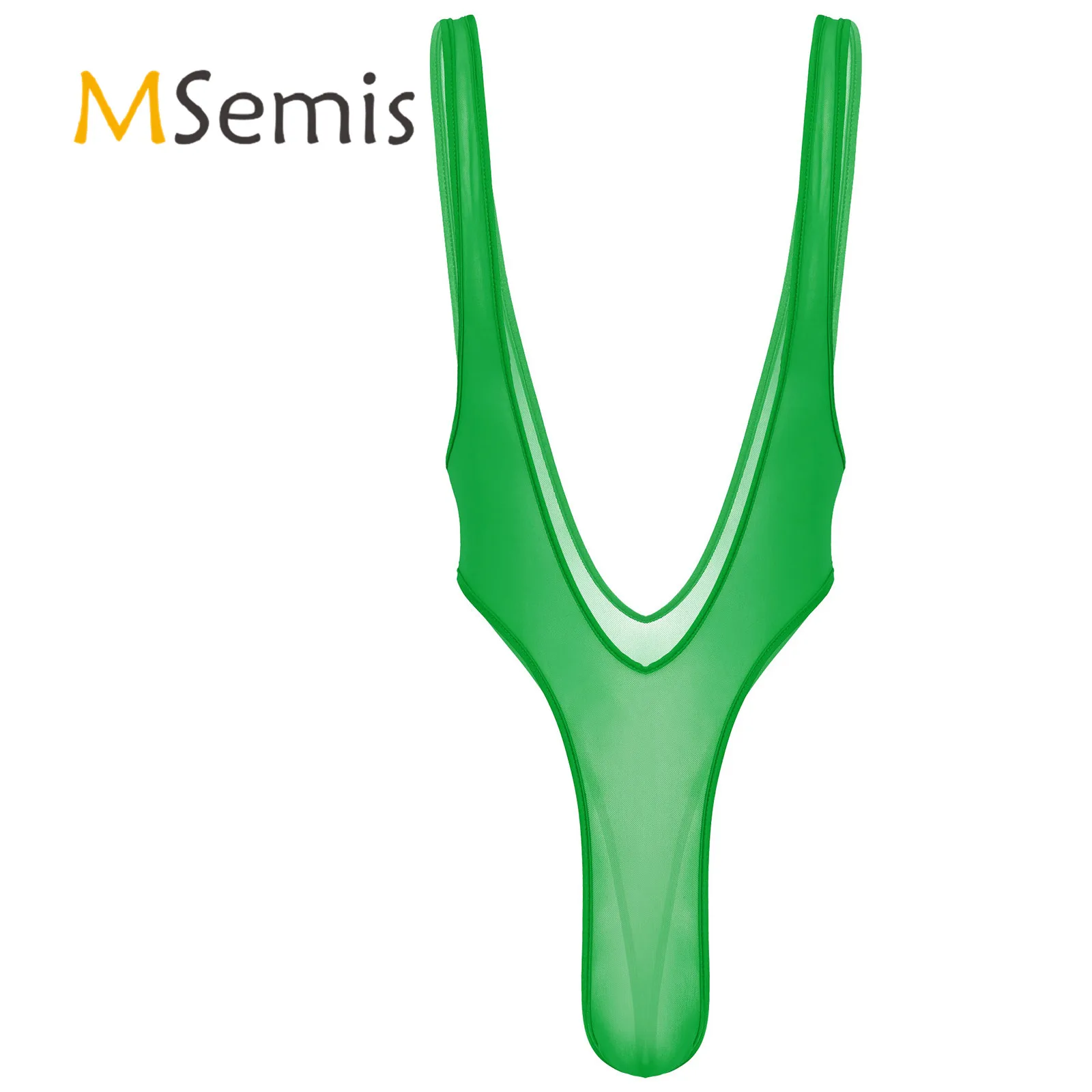 

Mens Erotic Lingerie Bodysuit Sexy Bikini Underwear Mesh Conjoined Backless See-Through Jockstrap Sexy Nightwear Sleepwear