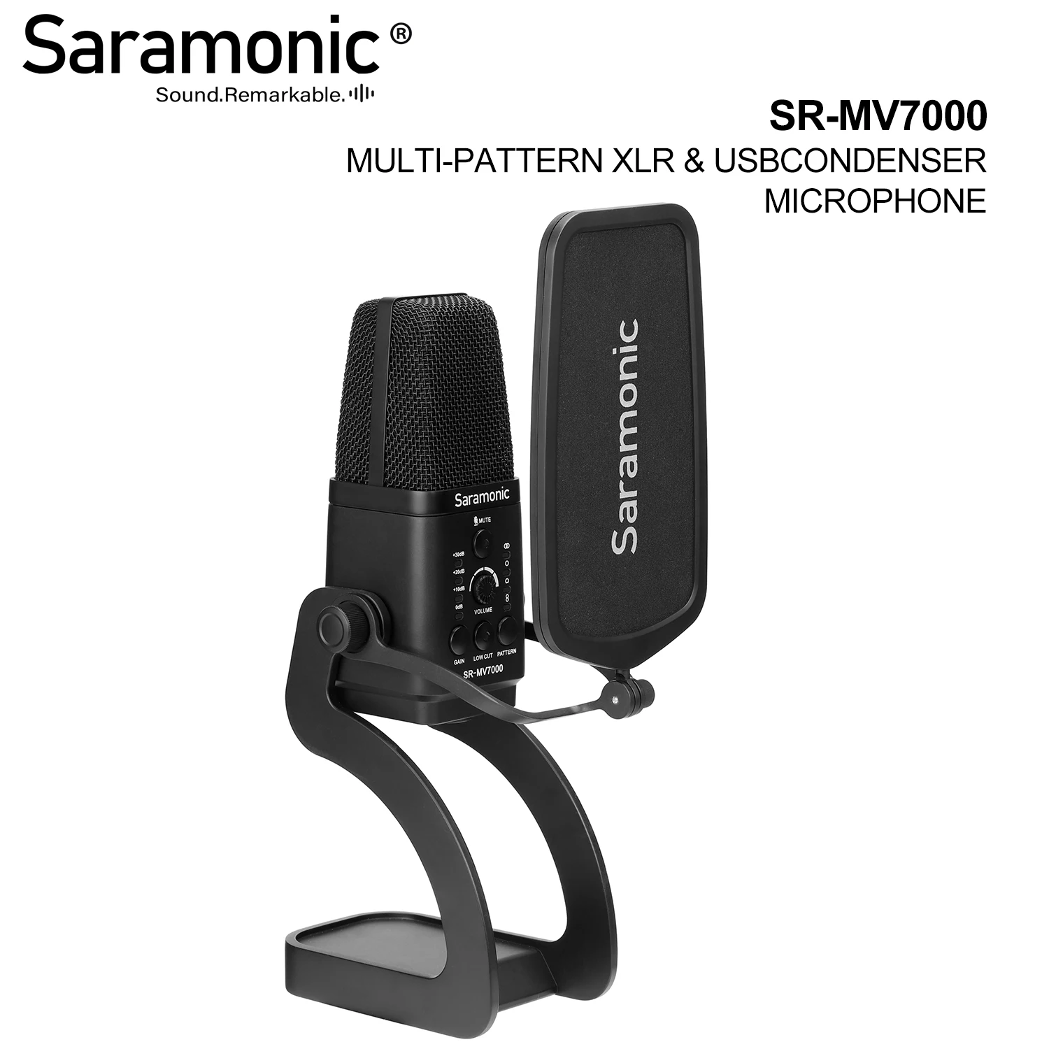 

Saramonic SR-MV7000 XLR & USB condenser microphone for computers,most USB-C devices,XLR preamps and audio mixers