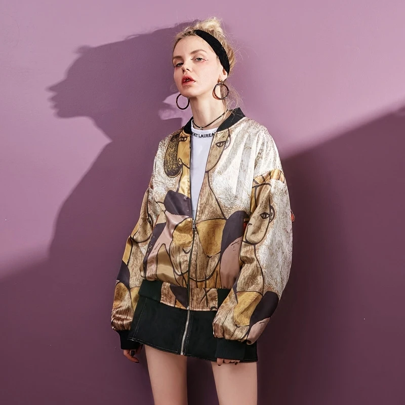 Высококачественная весенне-осенняя новая куртка с круглым вырезом женская