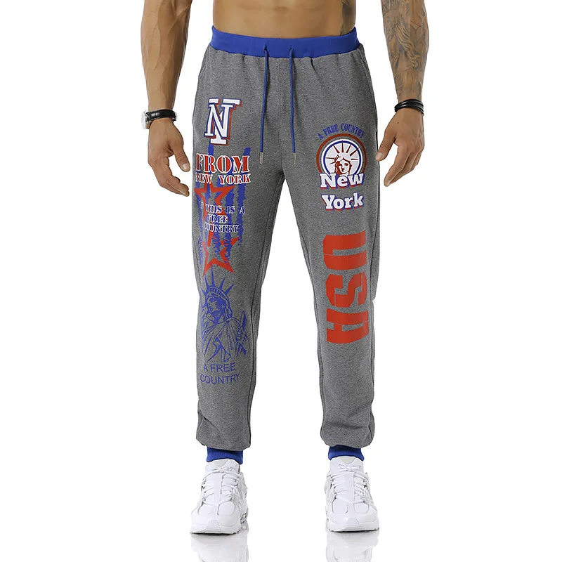 

2020 new men's letter print jogging long pants Outdoor fitness leisure loose sweatpants Classic fashion Printed pattern trousers