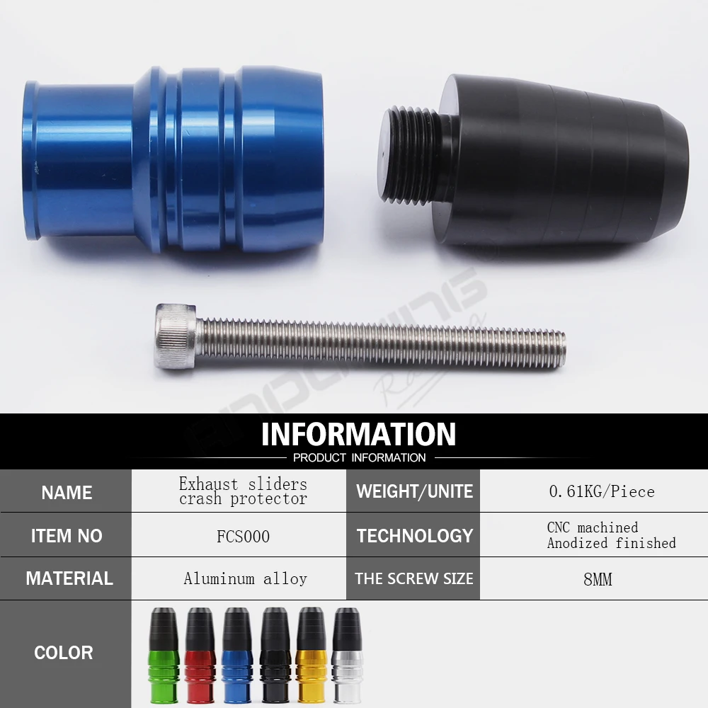 Бесплатная доставка шнек 8 мм для мотоцикла с ЧПУ черные алюминиевые ударные