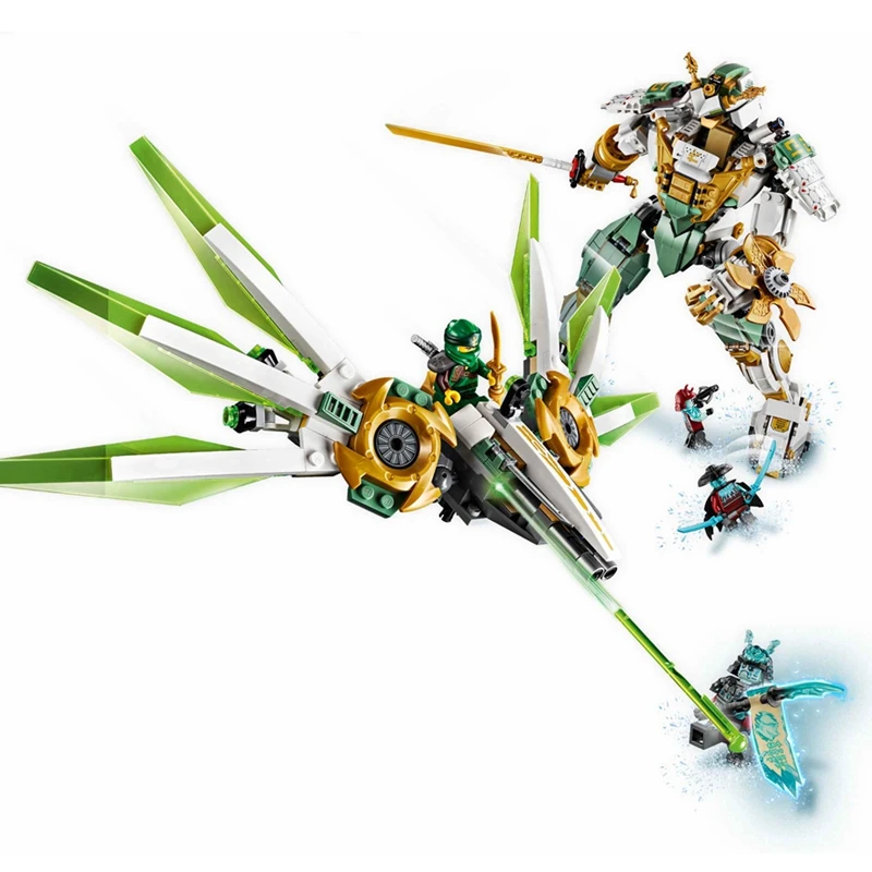 Новые Строительные блоки Ninjagoed Lloyd's Titan Mech Spinjitzu DIY Развивающие 70676 ниндзя