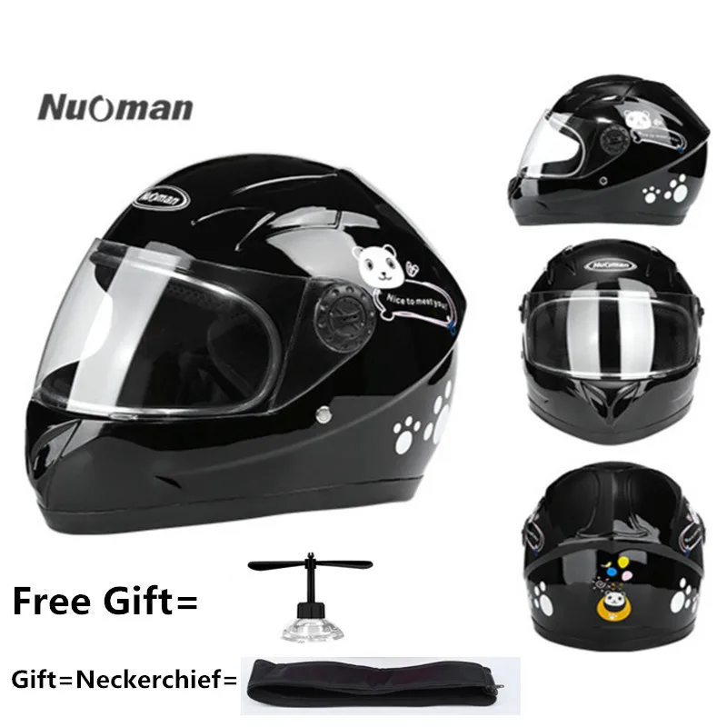 Мотоциклетный детский Полнолицевой шлем электрический велосипедный для