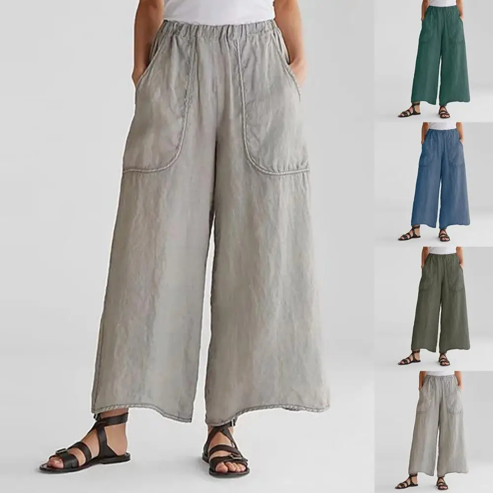 

Skin-friendly Streetwear Solid Color Large Pockets Pants for Travel