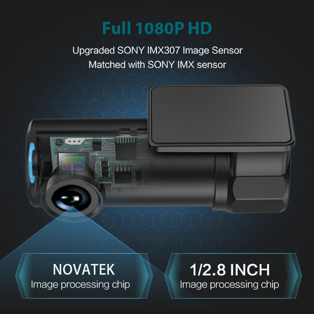 Тахограф заднего вида LF8 Pro 1080P Full HD WiFi Автомобильный видеорегистратор с ночным