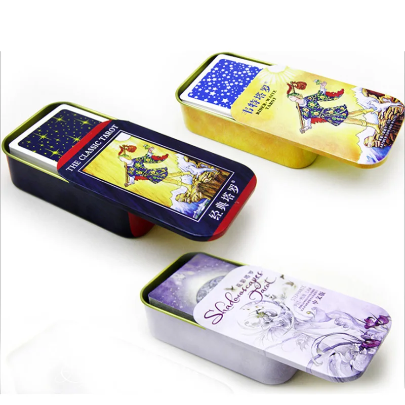 6 видов опций металлическая коробка настольная игра карты Таро 78 шт./компл. в