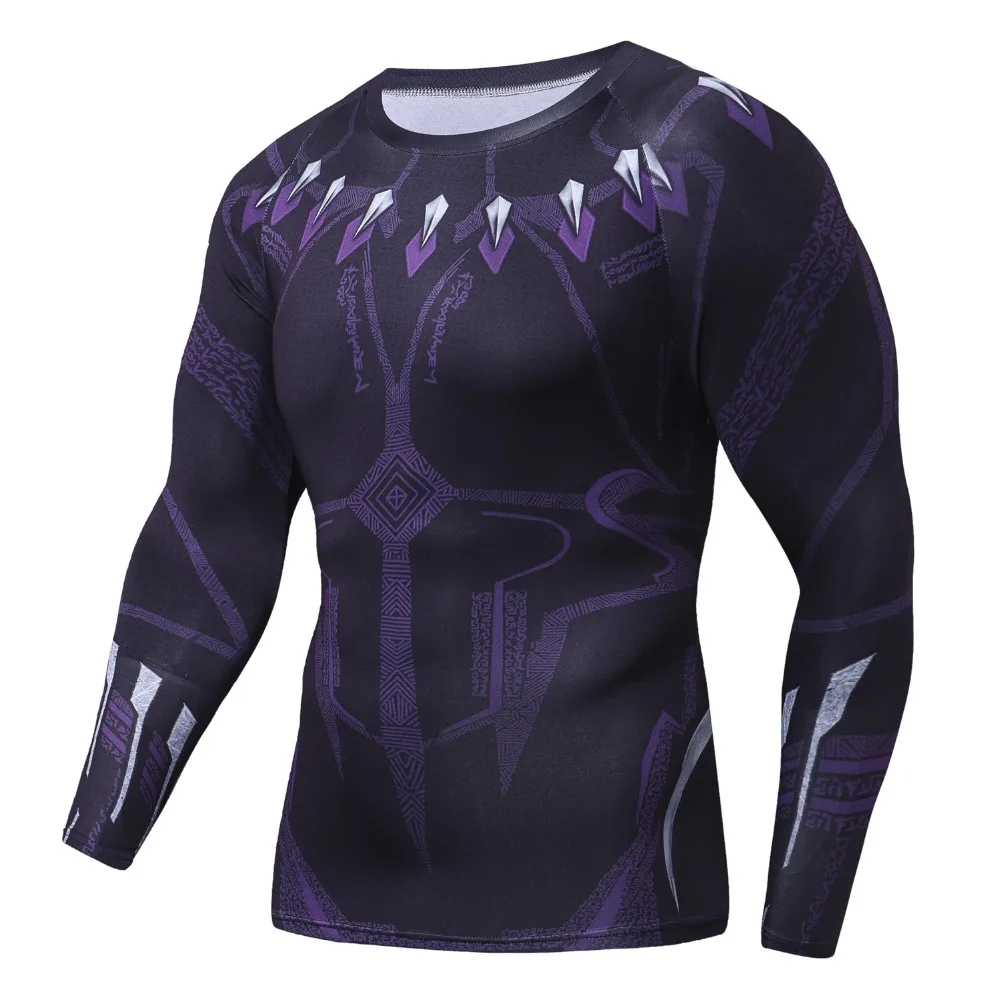 Мстители Бесконечность войны Черная пантера 3D компрессионная Мужская футболка