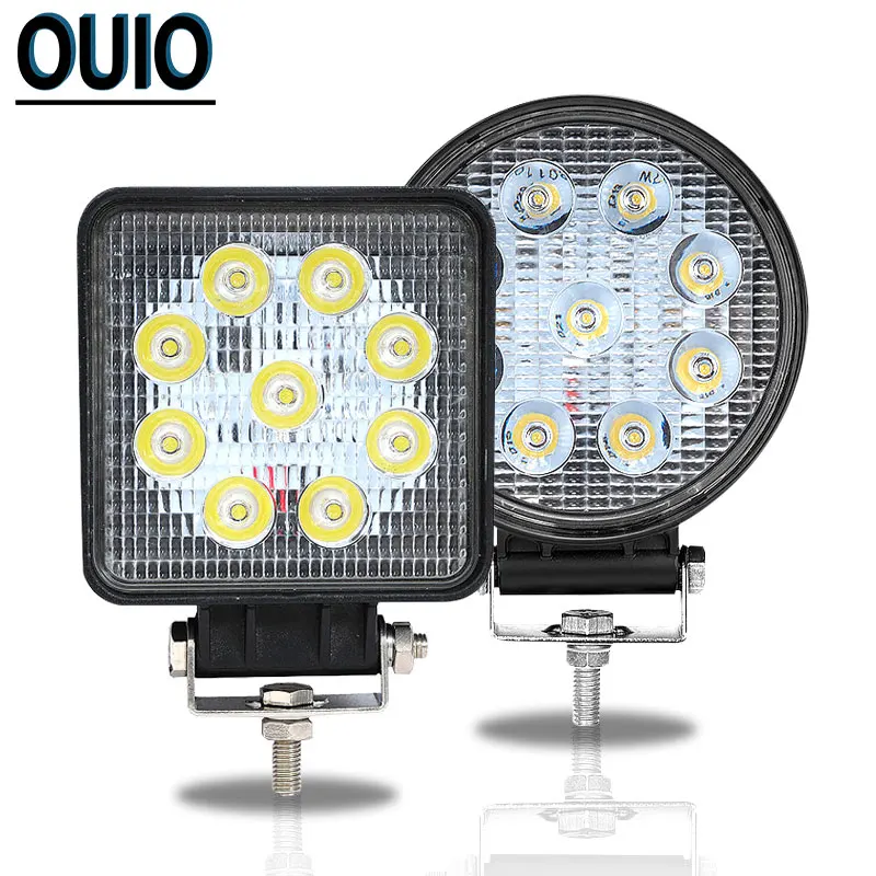 Круглая квадратная внедорожный светодиодный светильник панели 27W 4 &quotрабочий