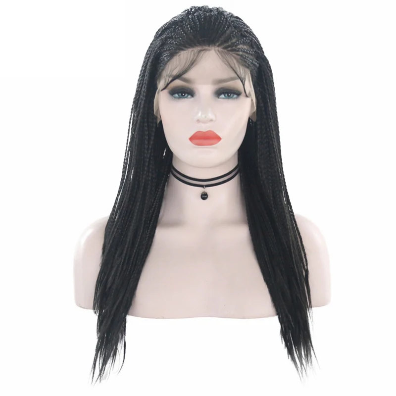 Парик черный харизма высокотемпературные волосы синтетический парик на сетке