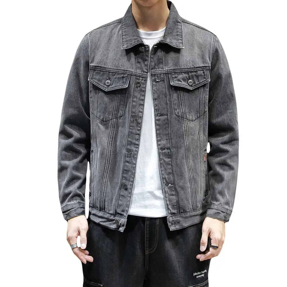 Fashion Hole Slim Buttoned Sky Blue Men's Jacket Hip Hop Retro Denim Street Casual Pilot Harajuku | Мужская одежда
