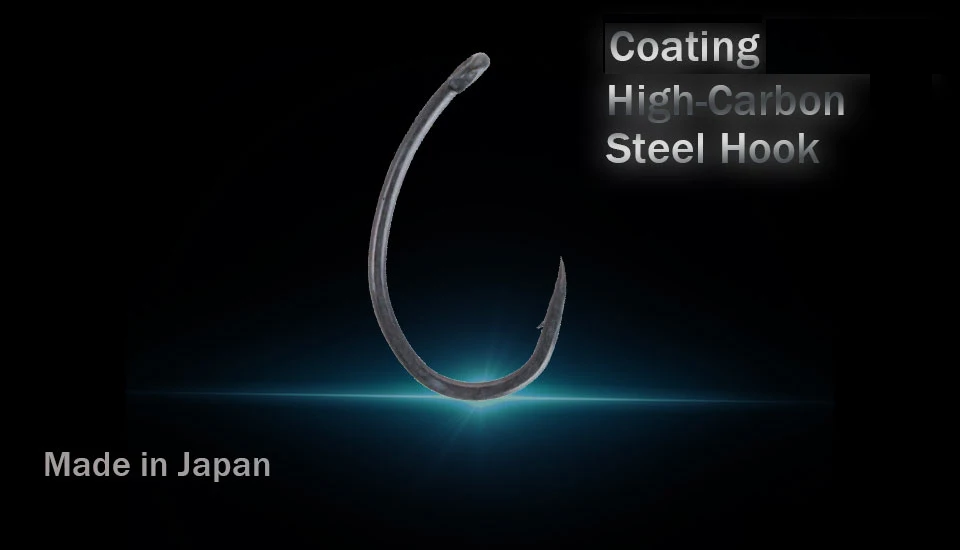 W.P.E Coated hook Fishing Hook Coating 3pack/lot Carp Fishing Hook 2#/4#/6#/8#/ Wide Gape with Micro Barbed Hook Fishing Tackle