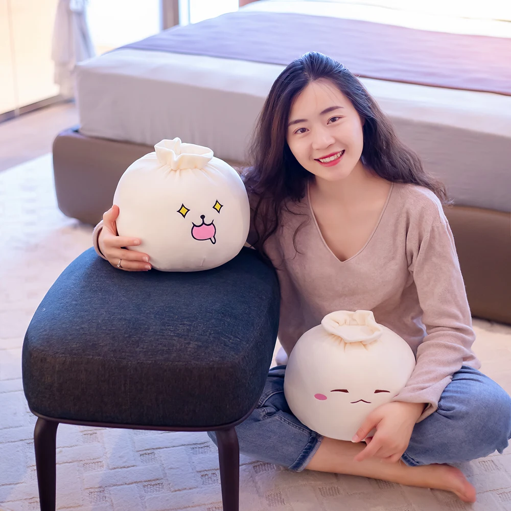

Squeezeable Marsh Mallow Shanghai Xiaolong Bao Super Soft Diss Emotion Plush Chinese Hamburger Toys Yangzhou Traditonal Food