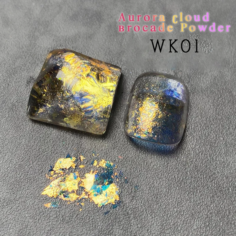 Кристалл Огненный опал звезда Аврора дизайн ногтей облако хлопья парчи