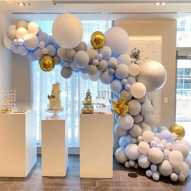 188 шт./компл. детский праздник золотой фольгированный воздушный шар синяя