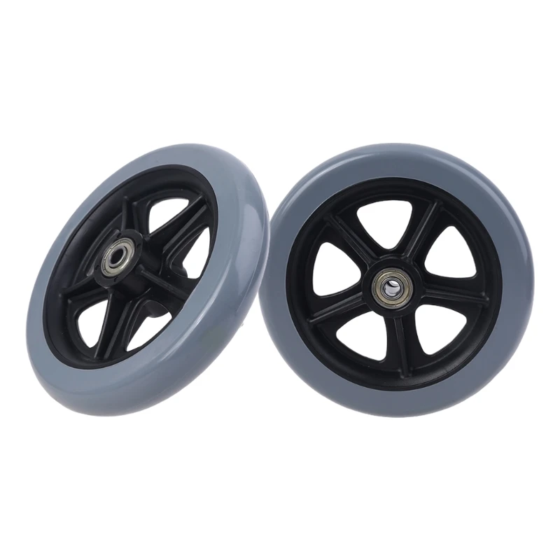 

2Pcs 150mm (6") Wheelchair Wheel Accessories PP Rubber Office Chair Caster Wheels Roller Furniture Hardware