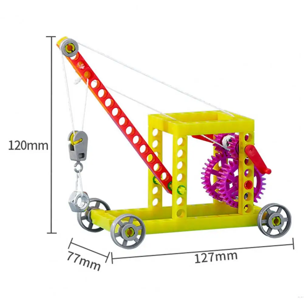 

Creative 3D Puzzle Toy Interactive DIY Assembly Eco-friendly Crane Car Model Toy for Kids Interactive Games