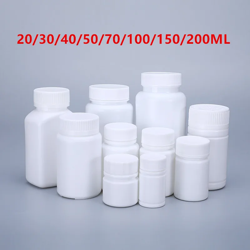 

Empty 100ML Plastic Medicine Bottle with Screw Cap Solid Powder Medicine Pill Reagent Container 20PCS/lot