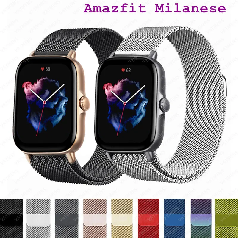 

Magnetic loop Band For Amazfit GTS 3 2 Bip 2e strap GTS 2 Mini GTR 3 2 42/47mm 20mm 22mm Bracelet samsung galaxy watch 4/classic