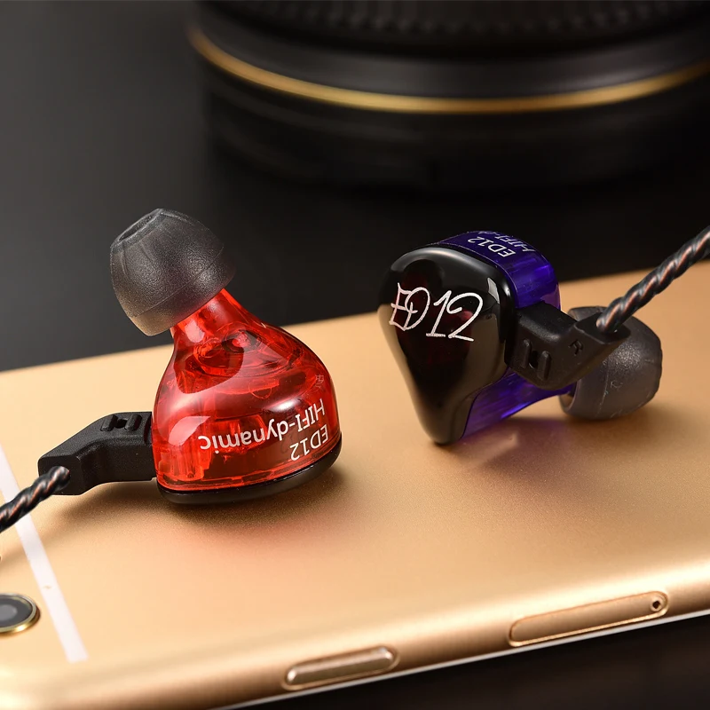 

KZ ED12 DD headphone heavy bass cable control music mobile phone headset HIFI earphone headphone