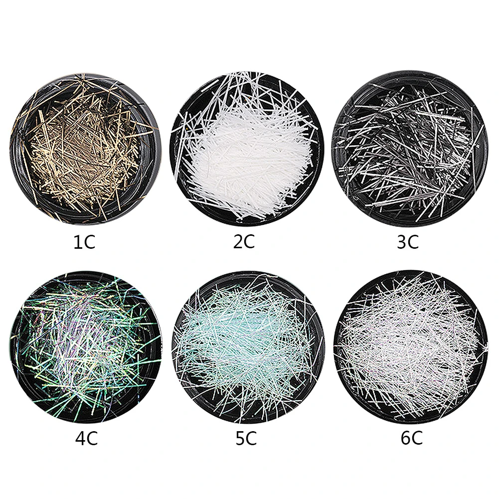 

1 Box Colorful Gold Silver Grid Line Metal Alloy Nail Art Decorations Nail Stickers Tools DIY for Manicure nail art