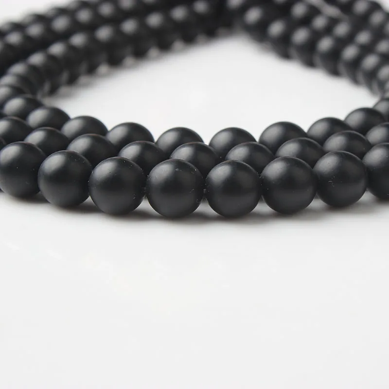 Бусины россыпью из натурального матового оникса 4/6/8/10/12/14 мм | Украшения и