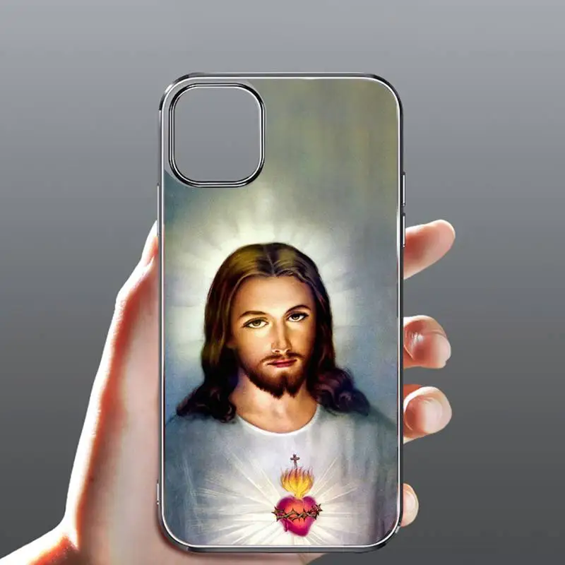 

Jesus Sacred Heart Phone Case Transparent for iPhone Samsung 11 12 6 7 8 9 30 Pro X Max XR Plus lite