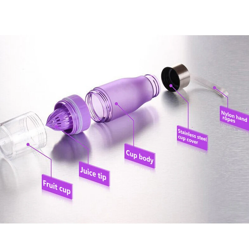 Ветровой цветок новый креативный фруктовый Infuser 650 мл H2O пластиковая портативная